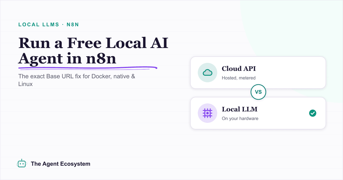 How to Connect Ollama to n8n (Free Local AI Agent, Step by Step)