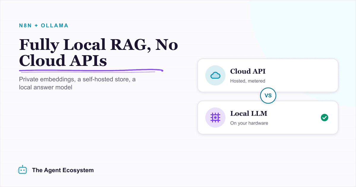 Fully Local RAG in n8n: Private Embeddings, No Cloud APIs (2026)