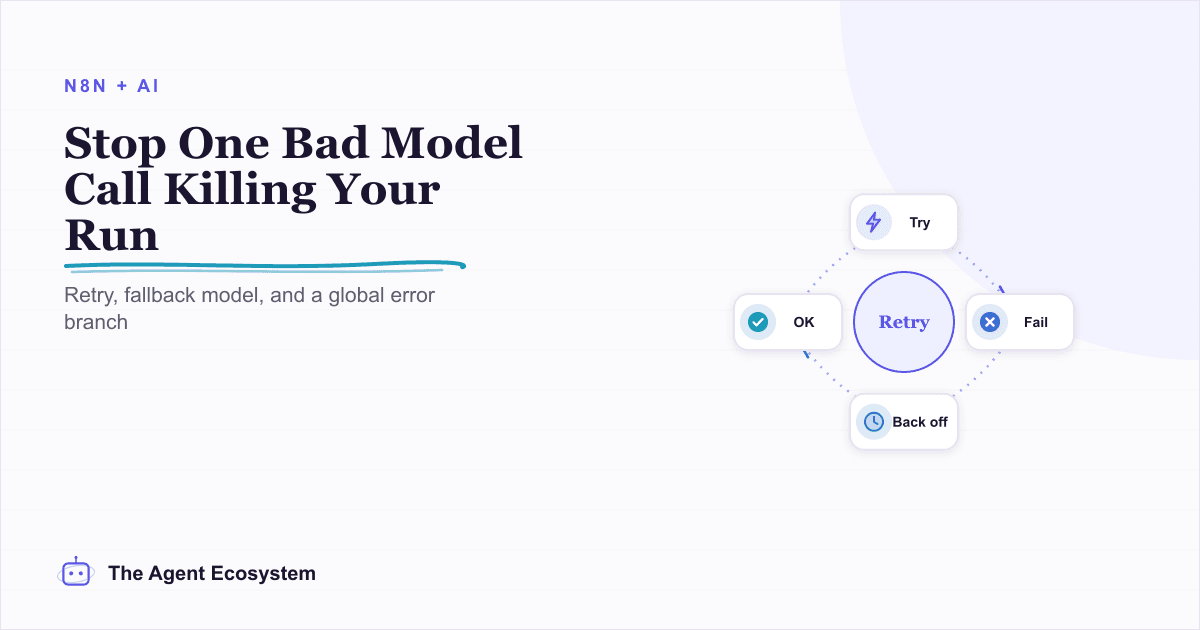 Keep n8n AI Workflows From Breaking: Retry, Fallback Models, and Error Branches