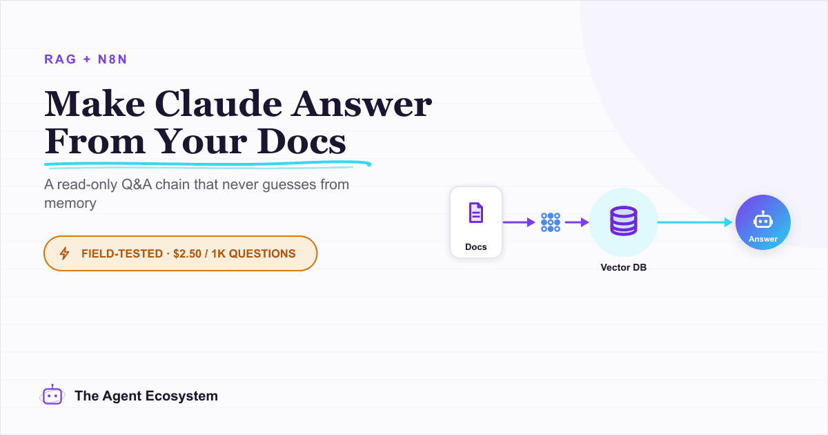 Build a Question and Answer Chain in n8n (Answer From Your Docs)