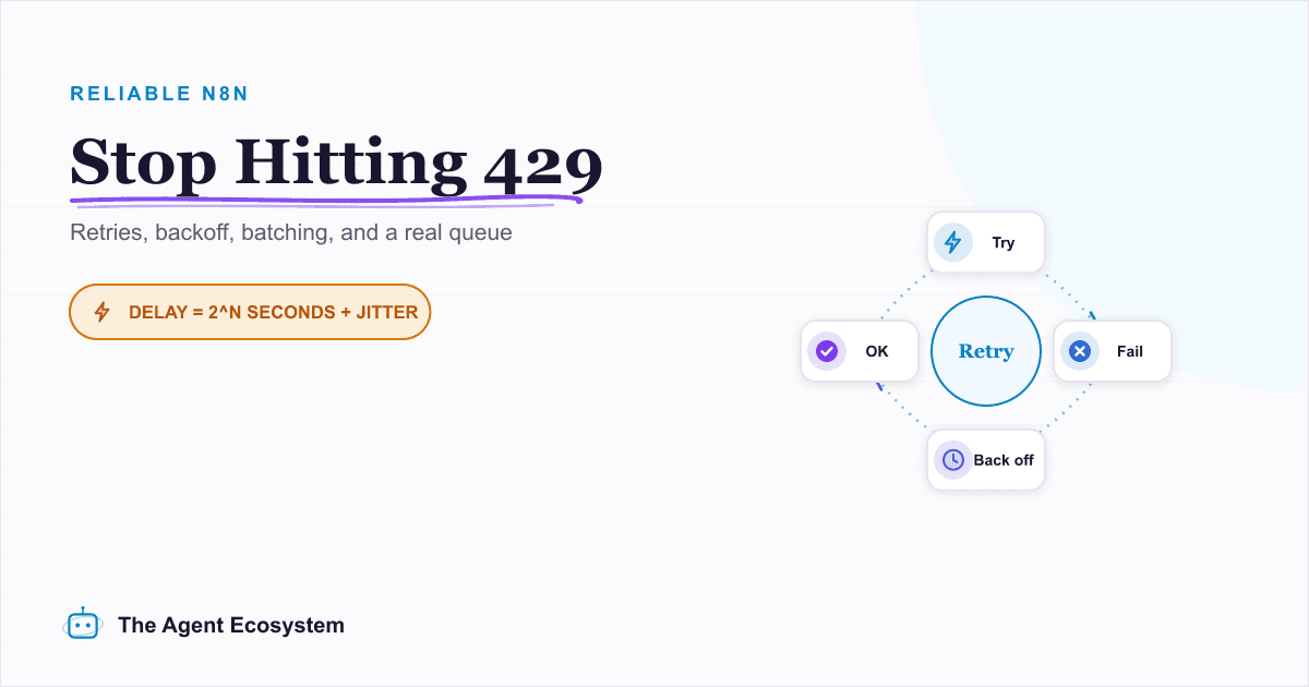 Rate-Limit-Proof n8n AI Workflows: Queues, Retries, Backoff