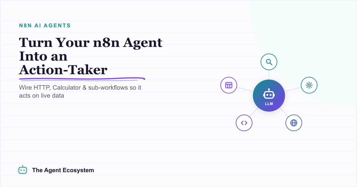 Give Your n8n AI Agent Tools (Calculator, HTTP, Workflows)