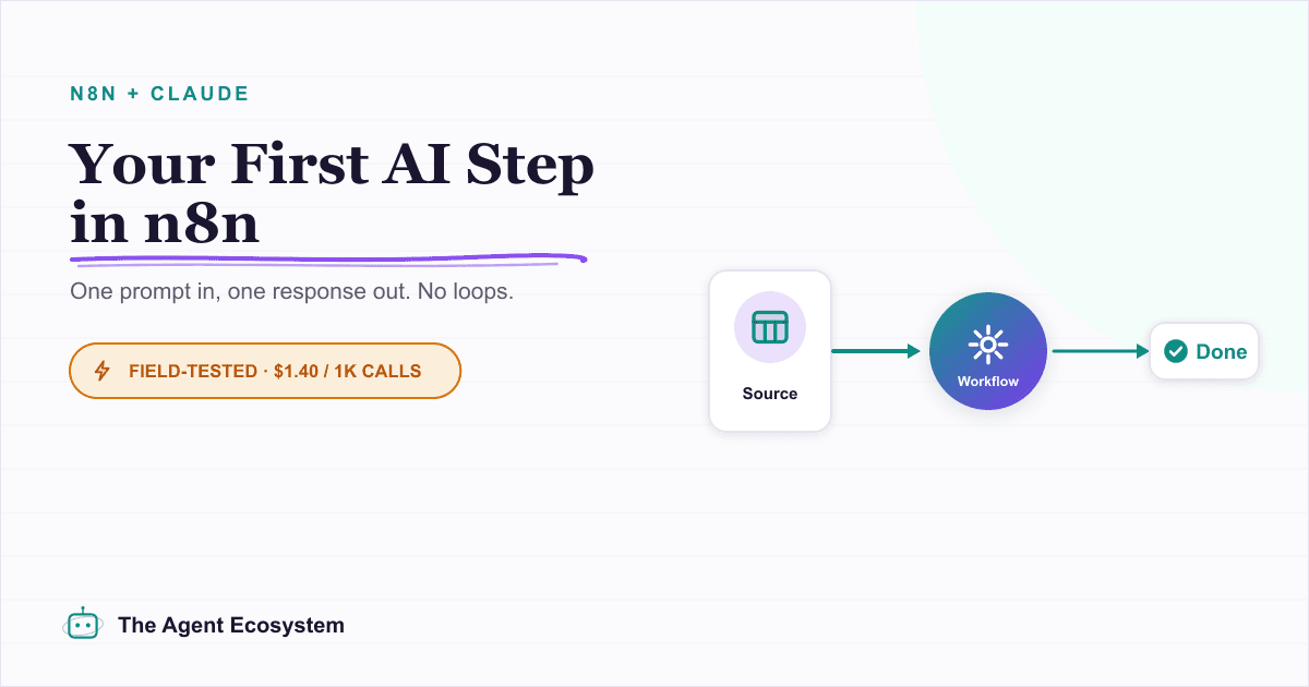 How to Use the Basic LLM Chain in n8n (Your First AI Step)