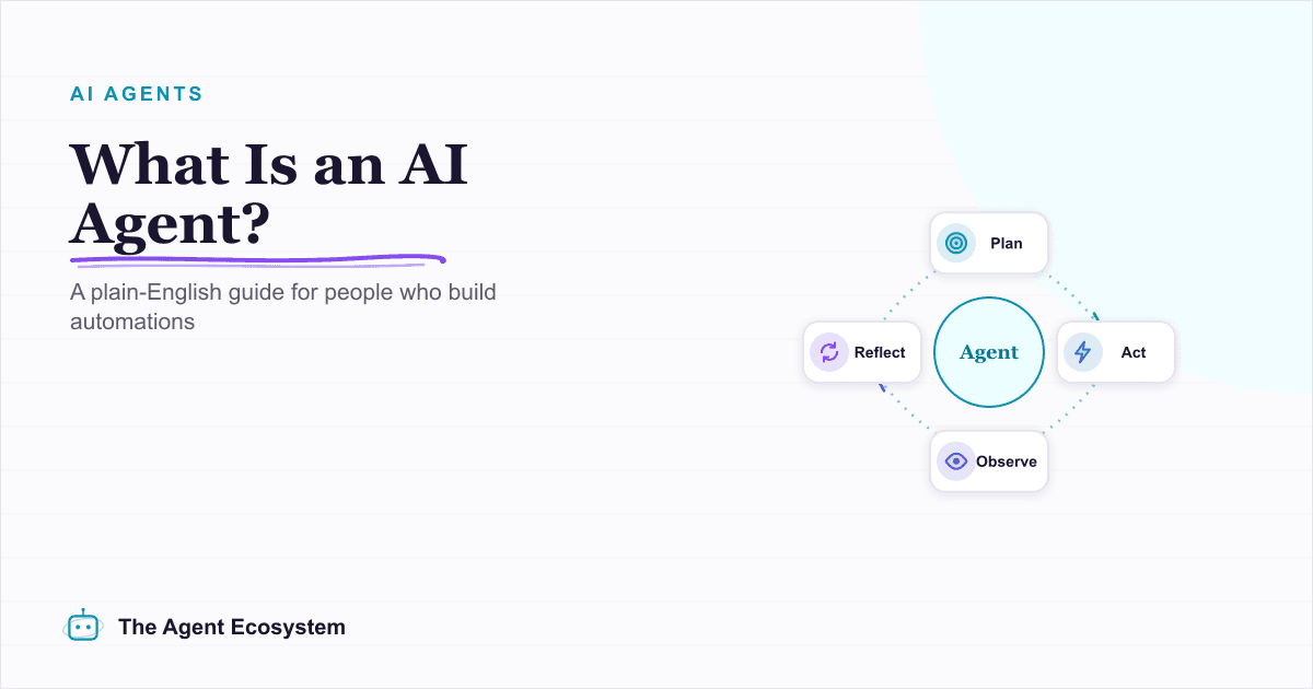 What Is an AI Agent? A Plain-English Guide for Builders