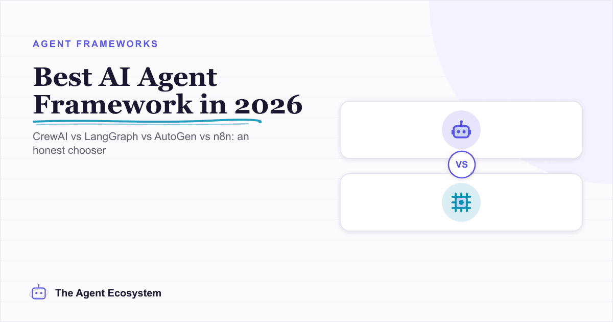 Best AI Agent Framework in 2026: CrewAI vs LangGraph vs AutoGen vs n8n