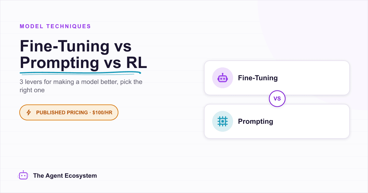 Fine-Tuning, Prompting, or RL? Only One Is Usually Your Job