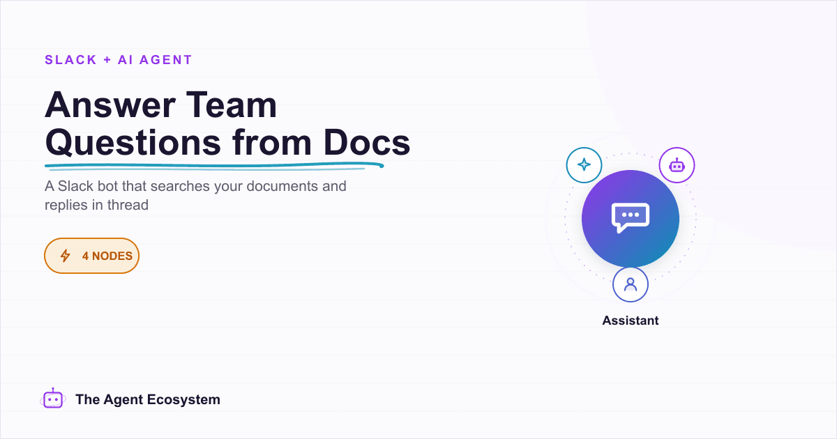 n8n Slack Bot + AI Agent: Answer Team Questions from Your Docs