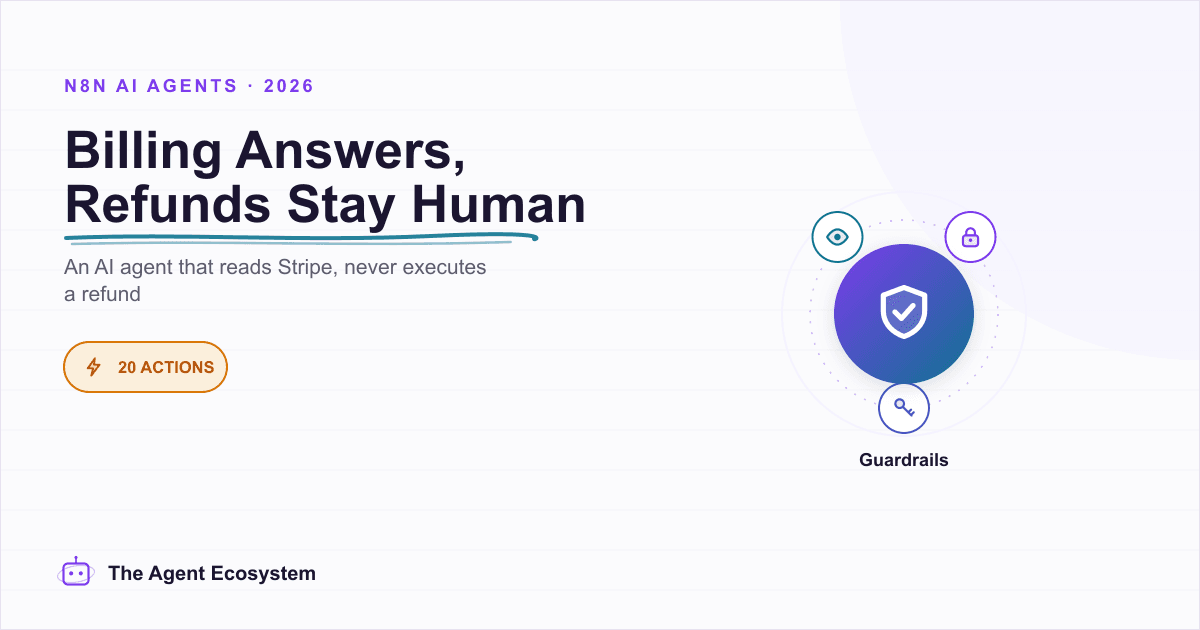 How to Build an n8n AI Agent for Stripe Billing Support