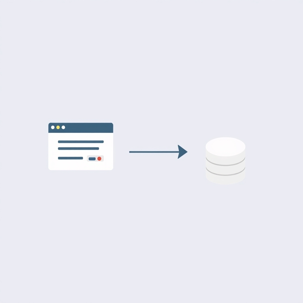 Flat illustration of a terminal connecting to a local API server that feeds an n8n automation node for local LLM use.